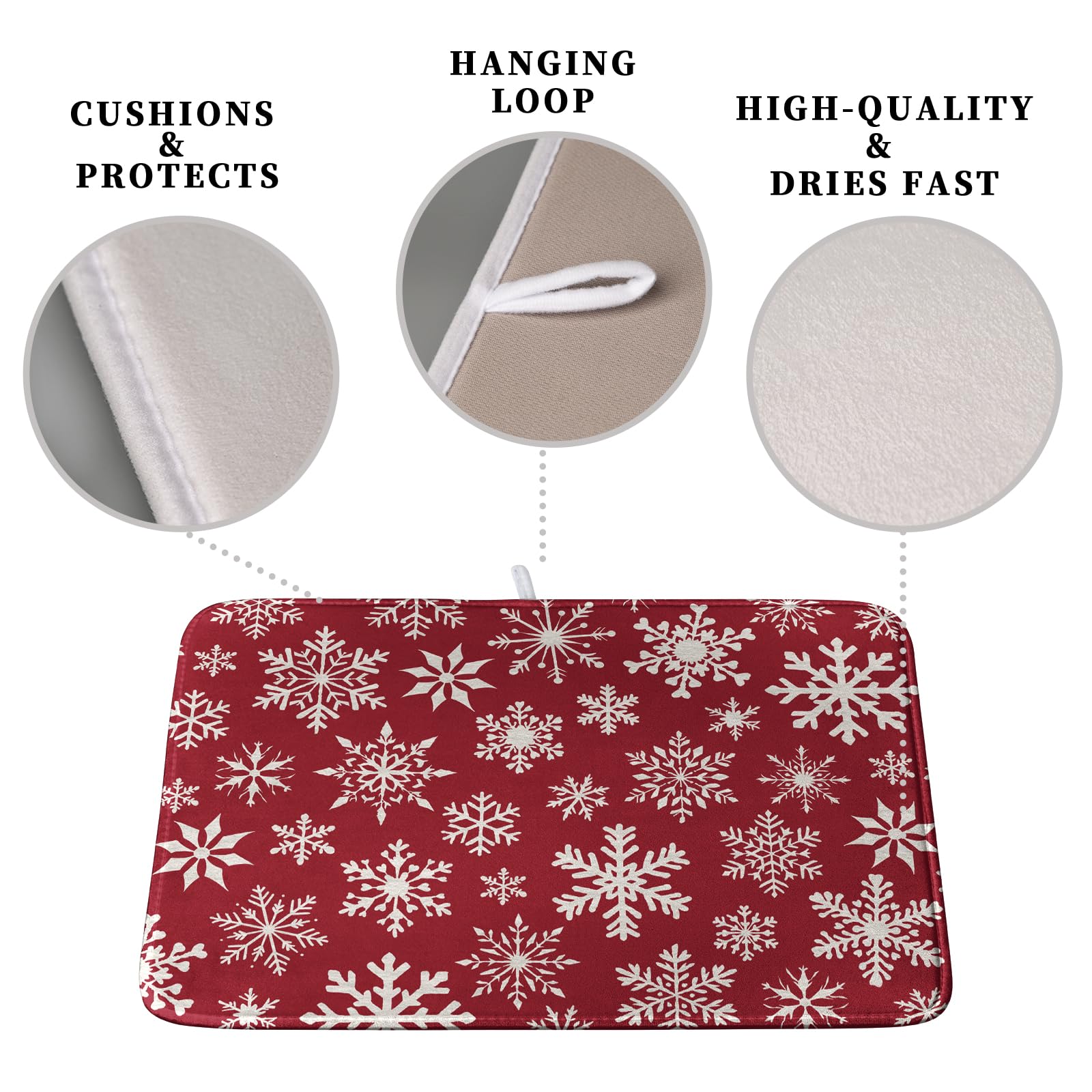 Kwlegh absorbent surface cushions moisture and protects delicate glassware during drying.