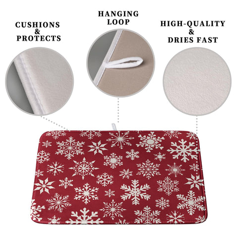Kwlegh absorbent surface cushions moisture and protects delicate glassware during drying.