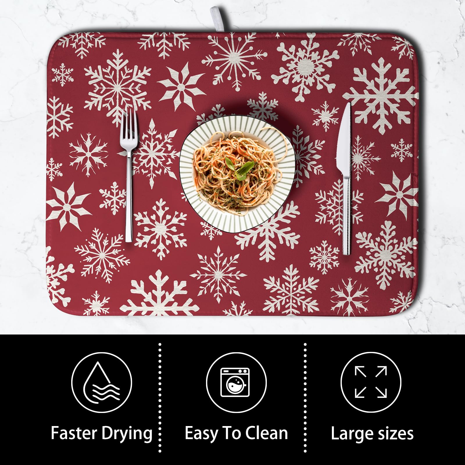 Kwlegh cushion supports delicate dishes and stemware on the drying mat.