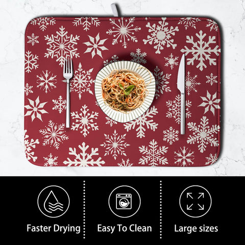 Kwlegh cushion supports delicate dishes and stemware on the drying mat.