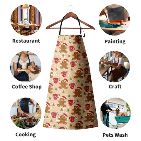 Kwlegh gingerbread apron with two pockets enables quick access to tools during baking