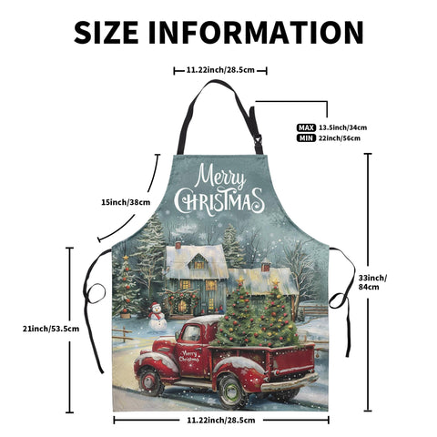 Kwlegh Winter cabin snowman apron ideal for baking and crafts
