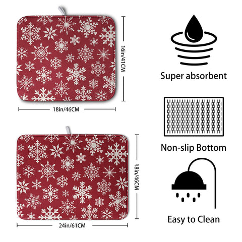 Kwlegh drying mat with non-slip bottom keeps surface stable on counters.