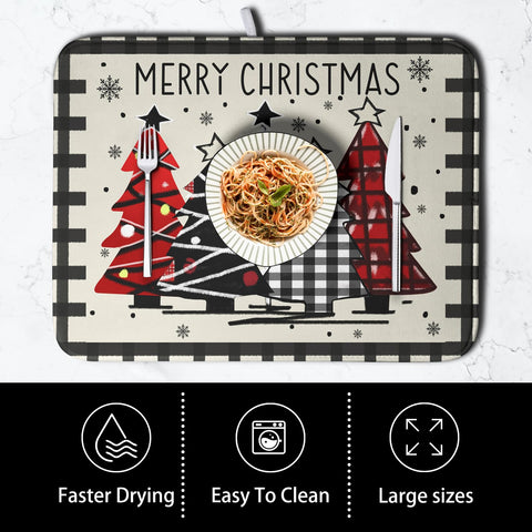 Kwlegh reversible drying pad offers two designs for versatile kitchen styling