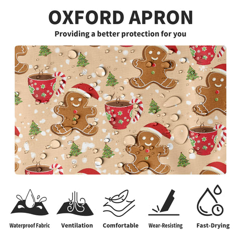Kwlegh waterproof Oxford cloth apron protects clothing while cooking, washing easily after use