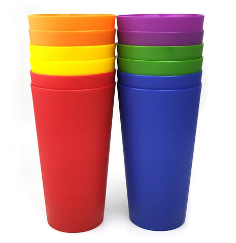 KX-WARE stackable, recyclable tumblers save storage space.