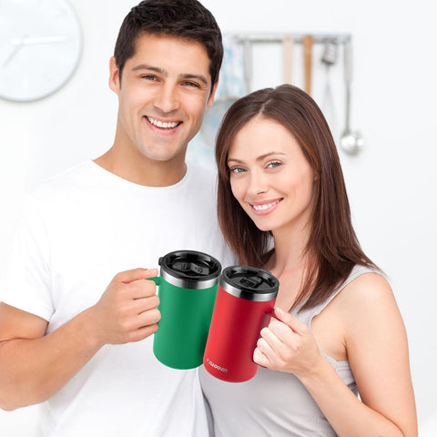 KXIAOCHEN emerald mug detail emphasizes premium stainless design