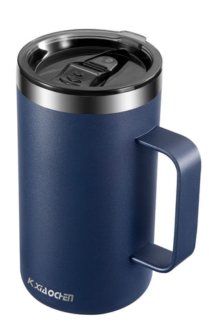 KXIAOCHEN 20oz insulated mug with handle offers a comfortable grip for busy days.