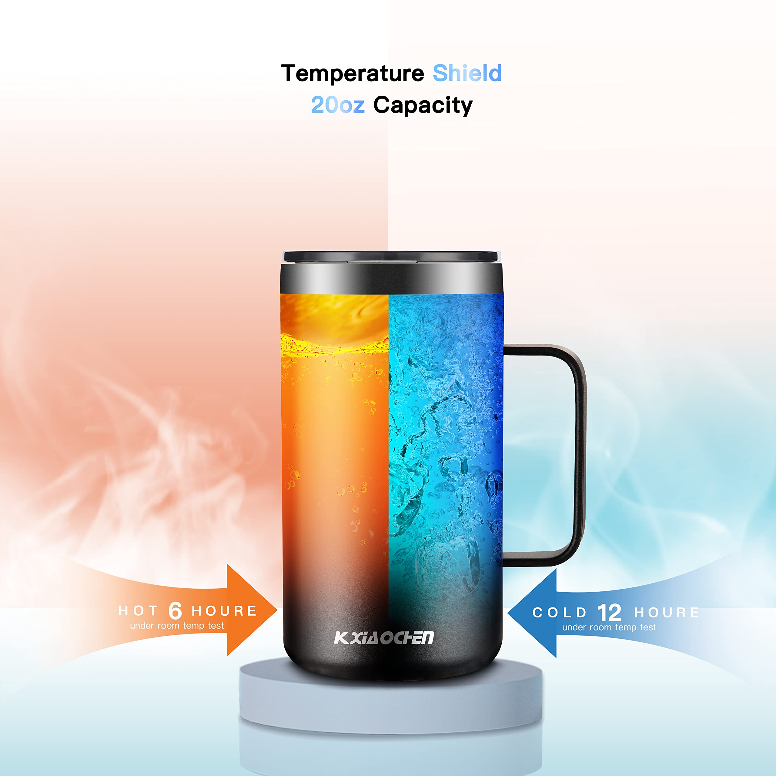 KXIAOCHEN sliding lid with BPA-free construction for easy sipping