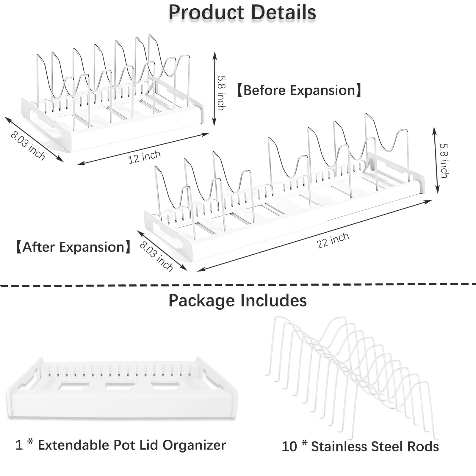 KXSGKRR organizer holds bakeware and cutting boards neatly.