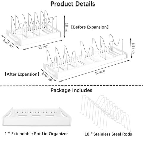 KXSGKRR organizer holds bakeware and cutting boards neatly.