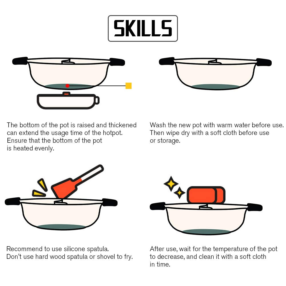Kxuhivc hot pot easy-clean surface supports quick maintenance after meals.