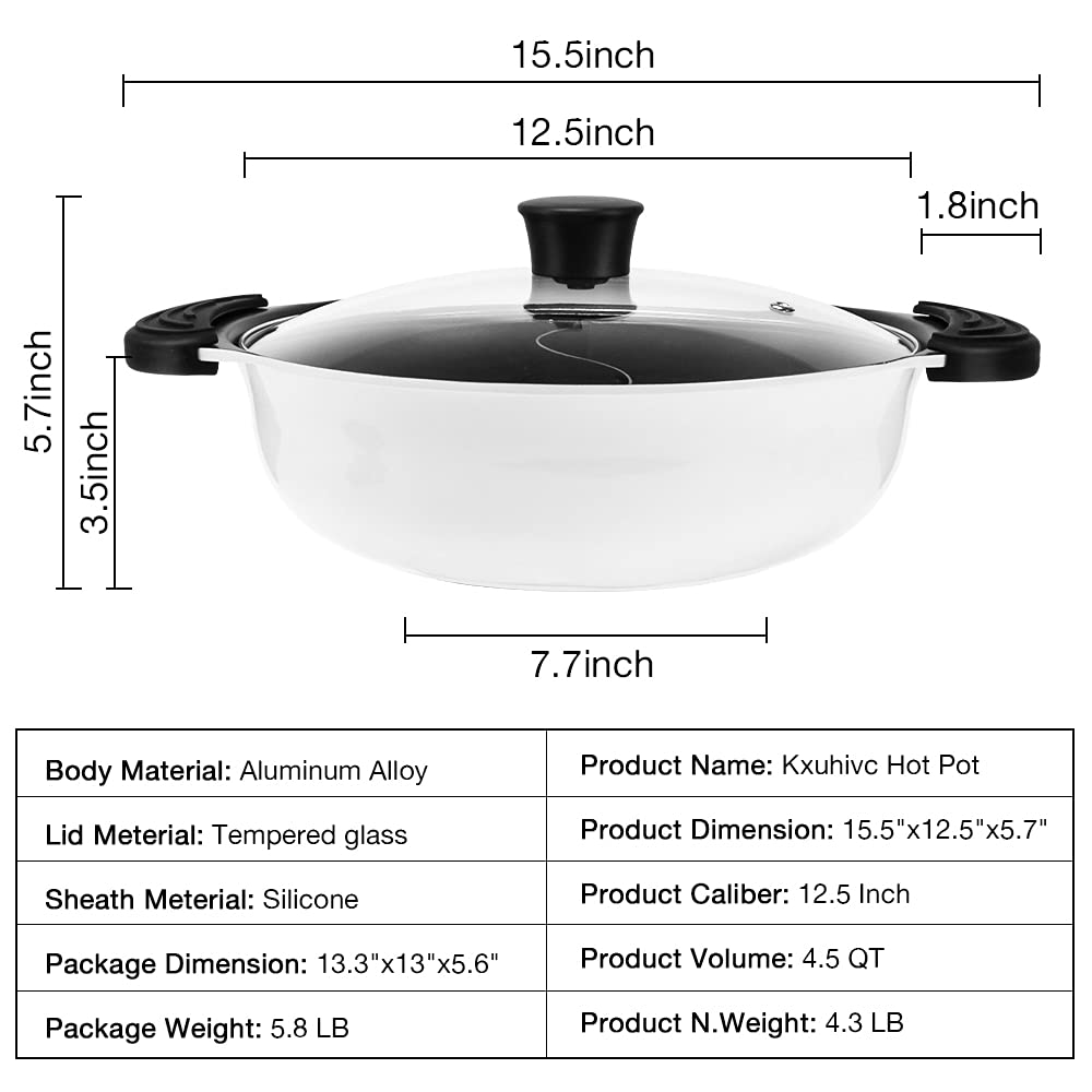 Kxuhivc hot pot two-flavor separation enables simultaneous cooking options.
