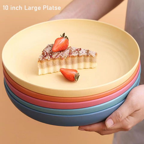 Dishwasher-safe KY KANGYUN wheat straw plate ready for easy cleanup