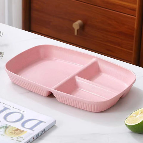 KY KANGYUN wheat straw plate highlighting natural texture, durable and easy to clean.
