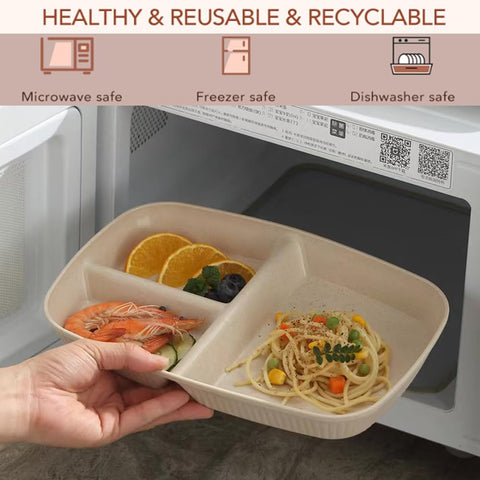 K Y KANGYUN microwave-safe plate for quick reheats with less mess.