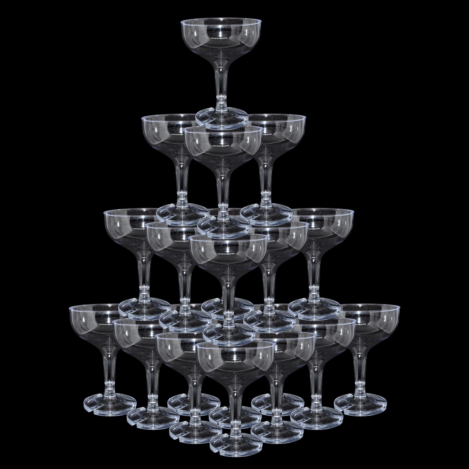 KYAPCK champagne coupe glasses 5oz clear for elegant toasts at weddings