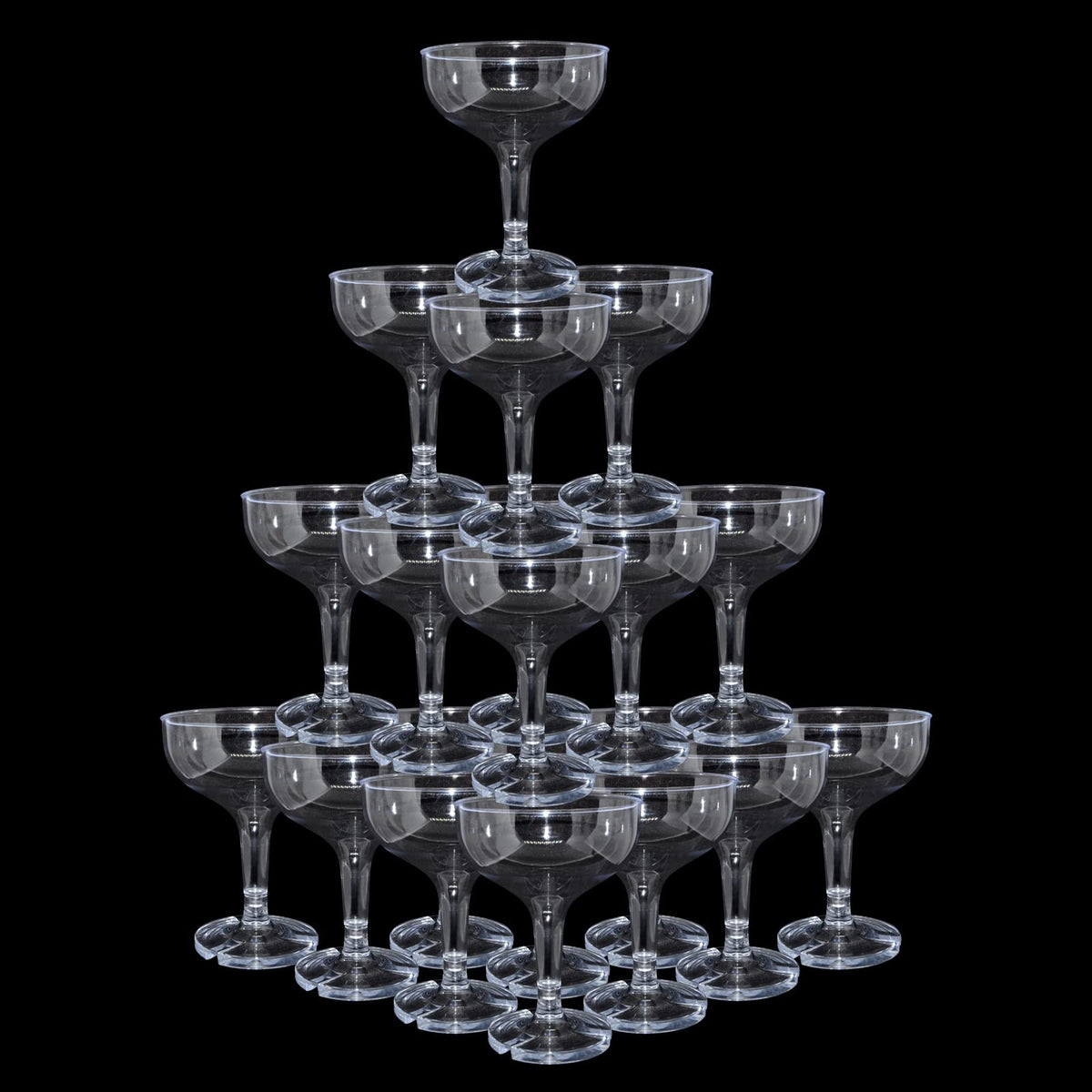 KYAPCK champagne coupe glasses 5oz clear for elegant toasts at weddings