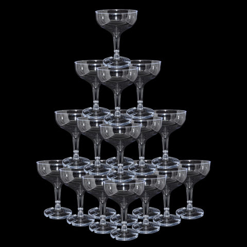 KYAPCK champagne coupe glasses 5oz clear for elegant toasts at weddings