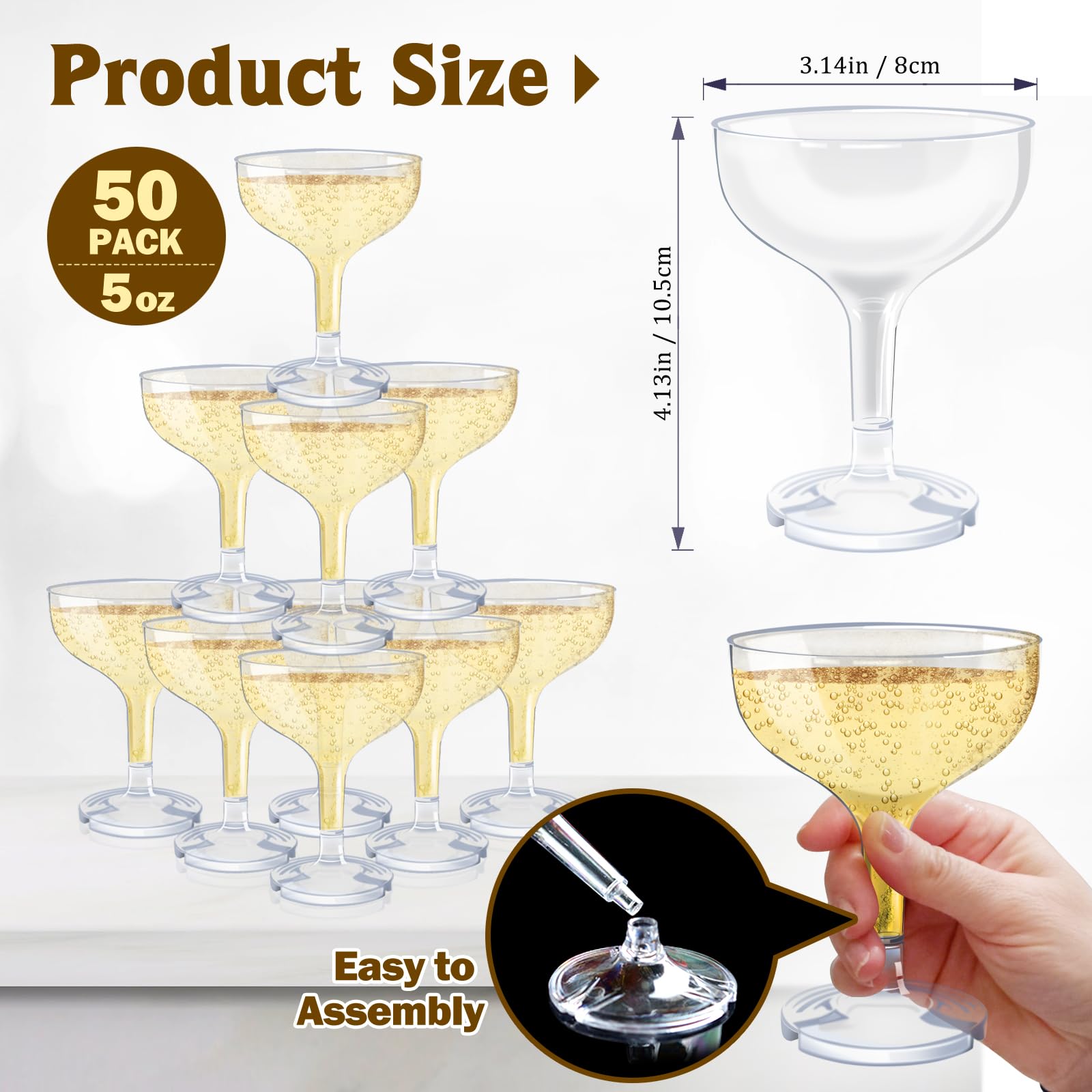 KYAPCK unbreakable acrylic champagne cup for safe party use