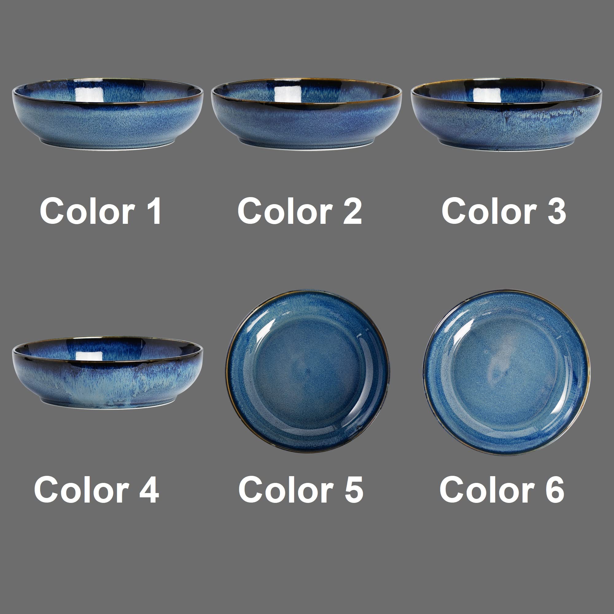 KYBSCZ pasta and salad bowls for generous portions.