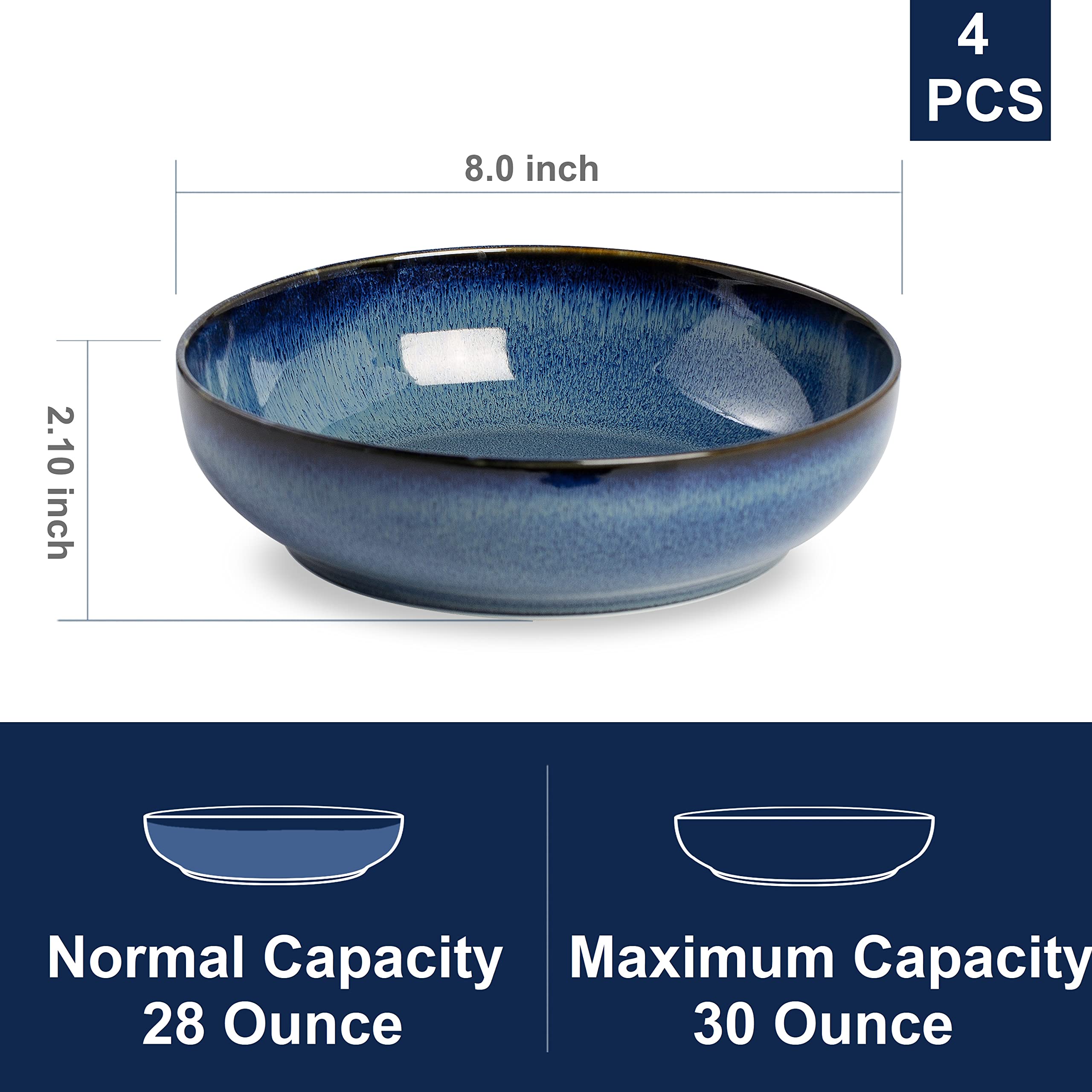 KYBSCZ royal blue glaze close-up showing reactive finish.