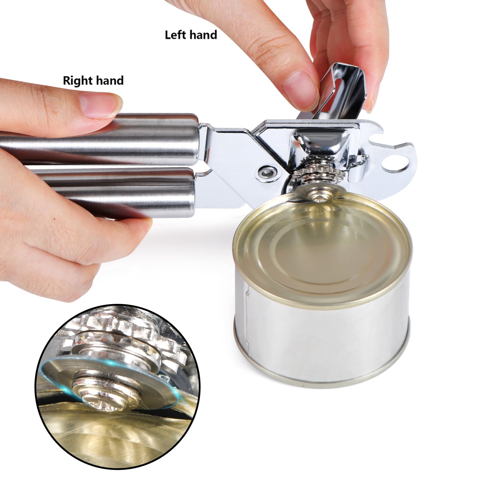 KYDLLF left-handed kitchen tool with ergonomic metal handle for comfortable grip.