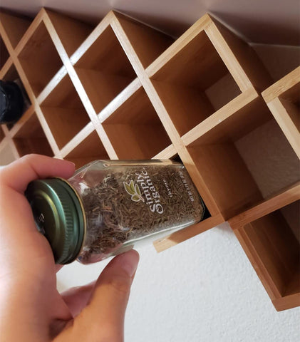 Kylinbigda bamboo spice rack maintenance-free durability lasts through daily use.