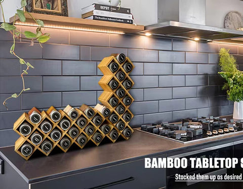 Kylinbigda diamond-look spice holder adds stylish touch to any kitchen.