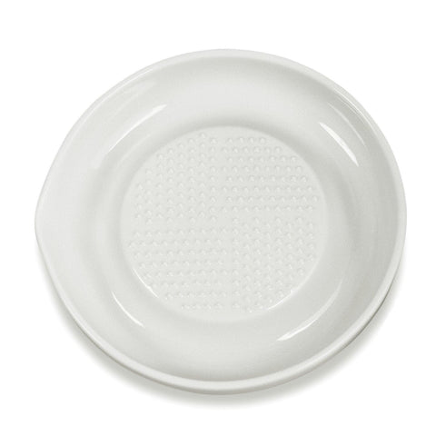 KYOCERA 6.5-inch ceramic ginger grater, top view, stable non-slip base for effortless shredding.