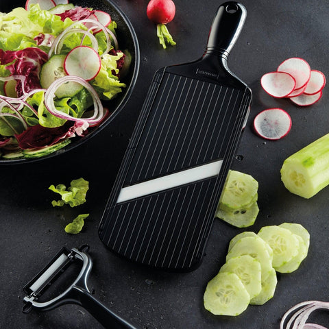 KYOCERA mandolin with guard for safe, even vegetable prep