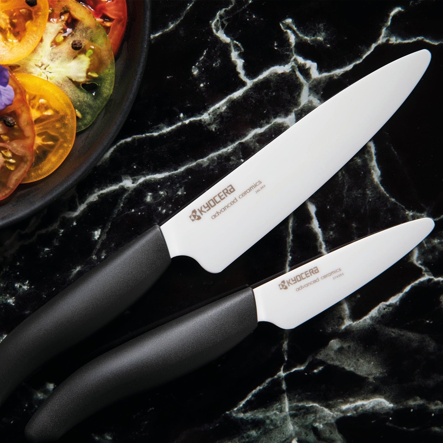 KYOCERA Revolution 3-inch paring knife in use for peeling, trimming, and garnishing.