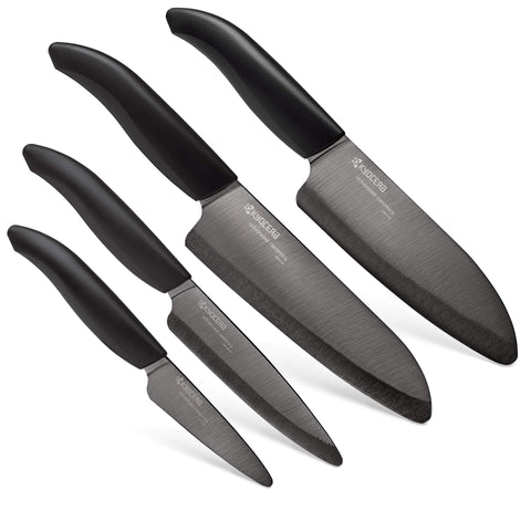 Kyocera Revolution 6-inch Chef's Santoku with ergonomic handle for precise control.
