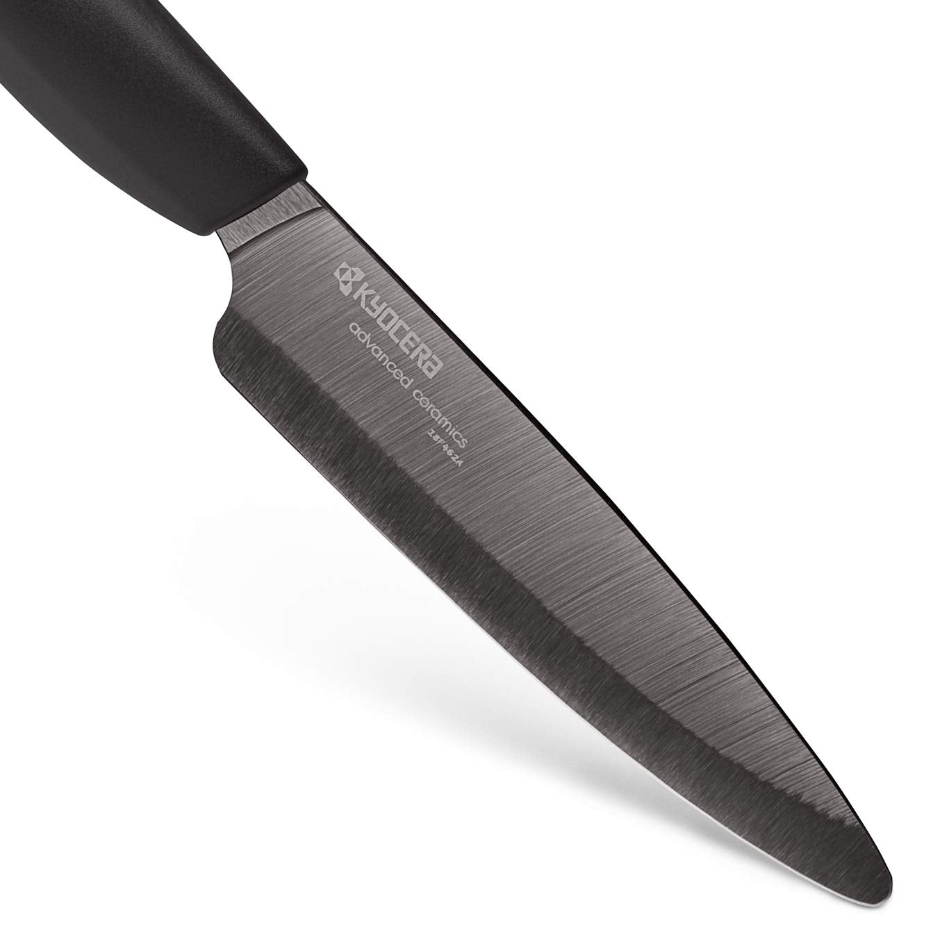 Kyocera Revolution ceramic blade with non-reactive surface preserves ingredient freshness.