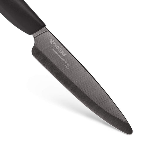 Kyocera Revolution ceramic blade with non-reactive surface preserves ingredient freshness.