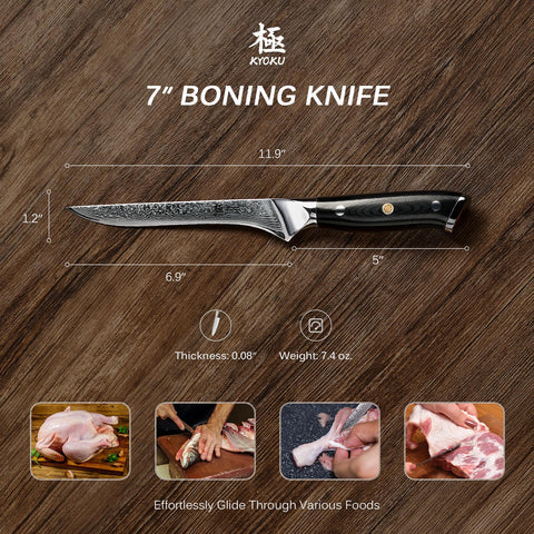 KYOKU VG10 steel core delivers strong edge retention.