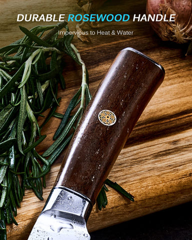 Gift box presentation of the KYOKU Daimyo slicing knife for gifting.