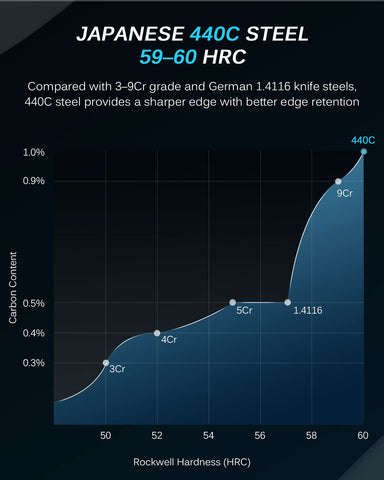 Rosewood handle with mosaic pin delivers comfortable grip during long carving sessions.