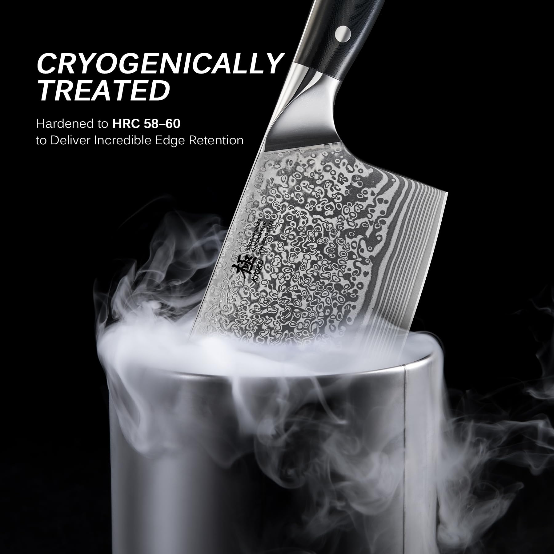 KYOKU Ergonomic straight blade designed for comfortable chopping sessions