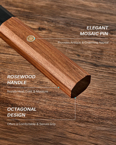 KYOKU razor-sharp edge honed to 13–15 degrees for clean cuts