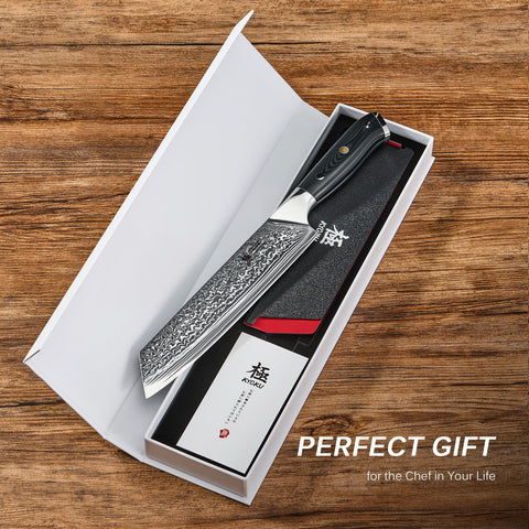 KYOKU Kiritsuke knife protective sheath and case keep blade clean.