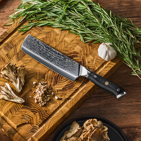 KYOKU Nakiri 7-inch knife stored in case for organized kitchen