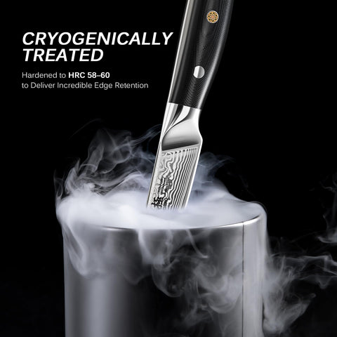 KYOKU paring knife handle with mosaic pin for secure grip