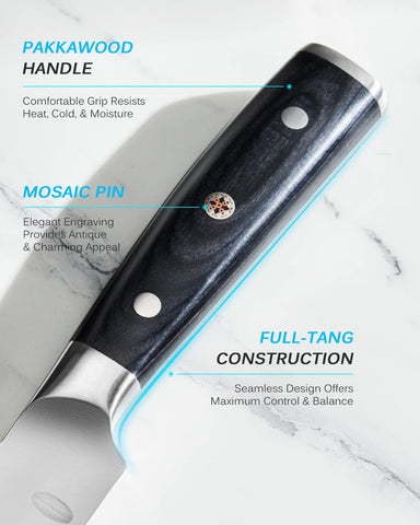 KYOKU Samurai 12-inch knife protective sheath keeps blade clean.