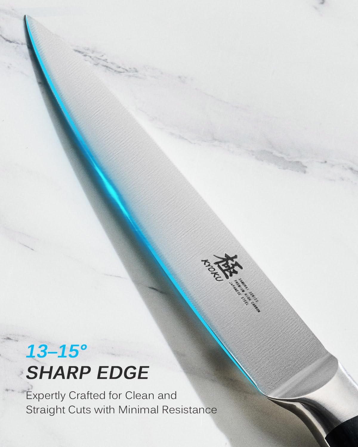 KYOKU Samurai 5-inch utility knife full tang design provides balanced, durable cutting