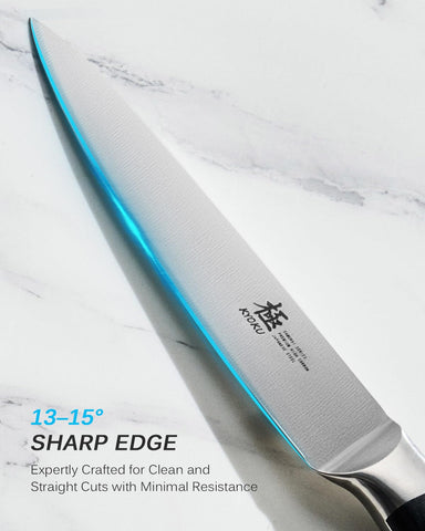 KYOKU Samurai 5-inch utility knife full tang design provides balanced, durable cutting
