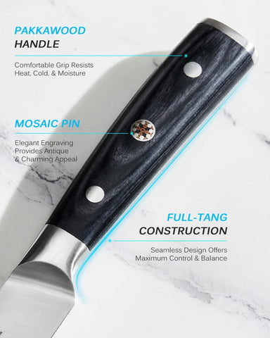 KYOKU Samurai 5-inch utility knife protective sheath keeps blade safe and clean