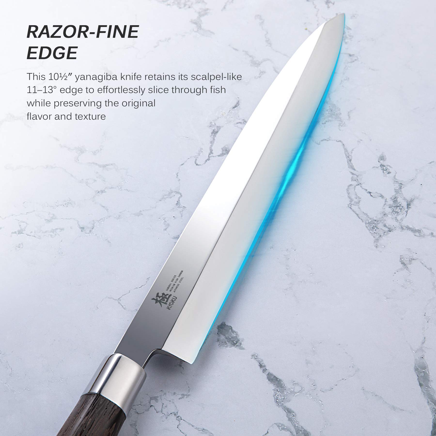 Cryogenically treated steel core offers durable edge stability.