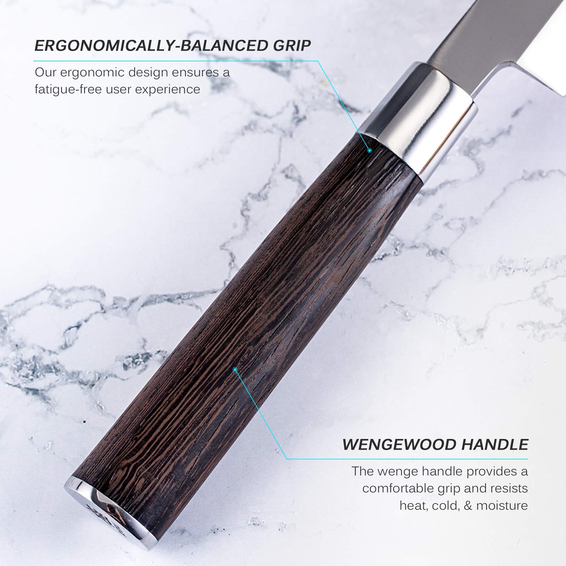 Mirror-polished edge enables clean, delicate cuts.