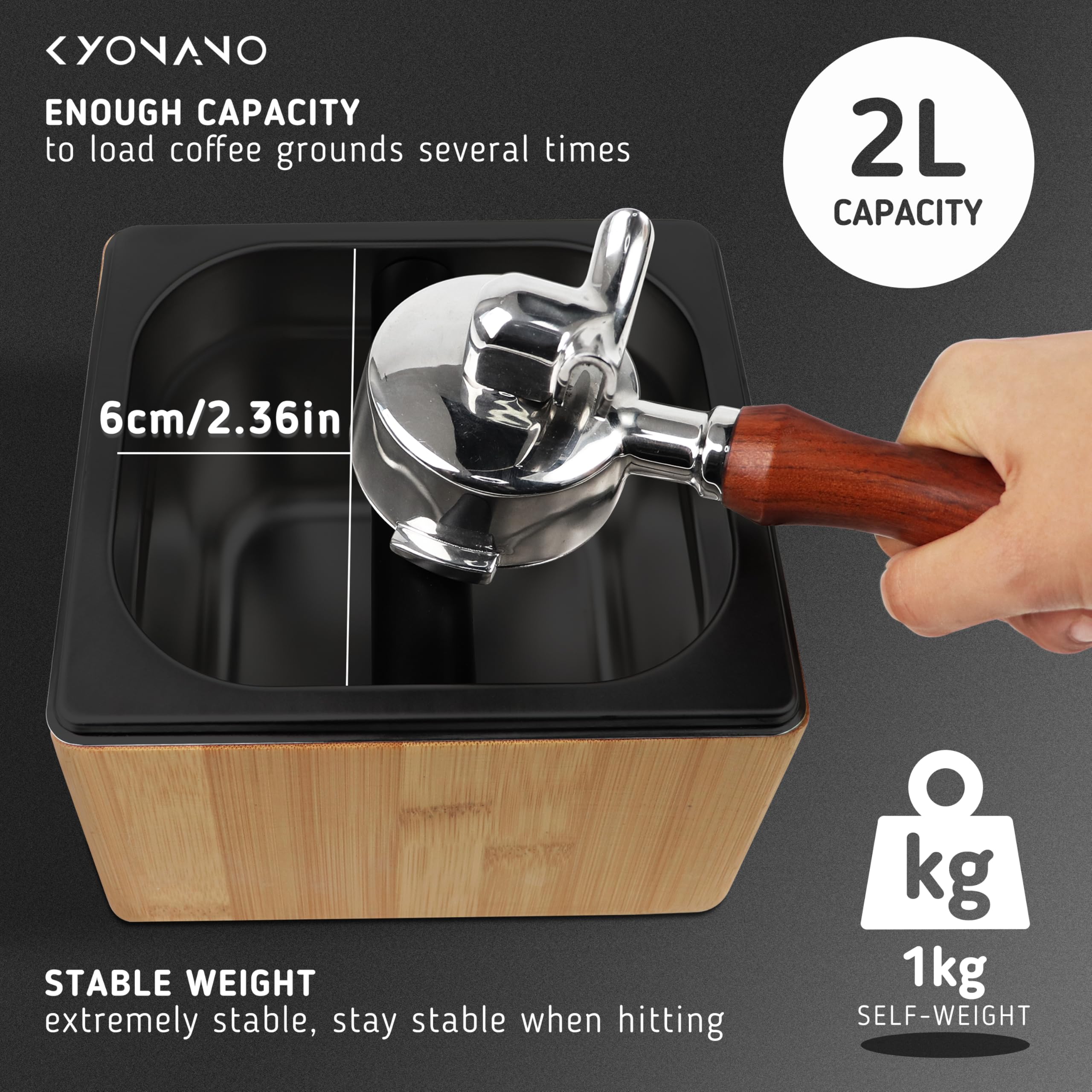 KYONANO compact design fits most espresso machines.